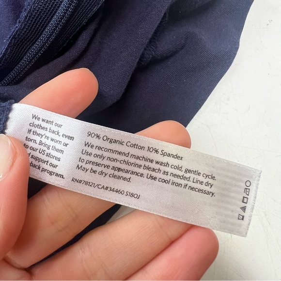 Eileen Fisher women’s petite navy blue ling sleeve shirt PS L107-7 - Picture 5 of 6